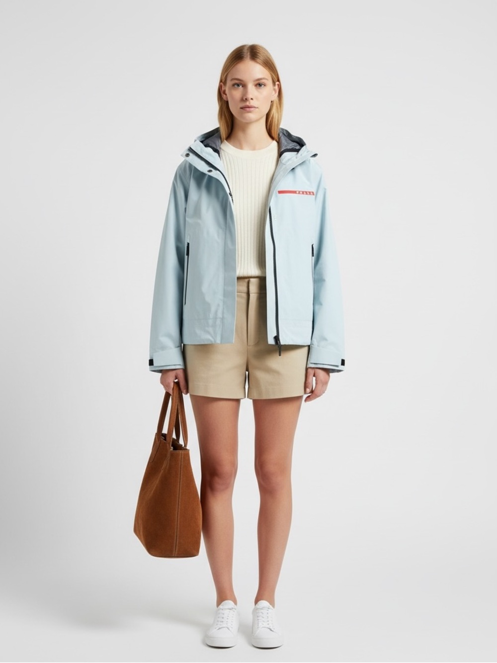 Prada VIP Exclusive Ice Blue Extreme-Tex Waterproof Technical Jacket